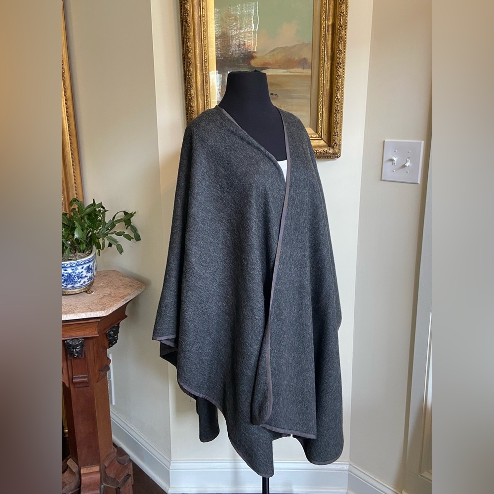 Dark Grey Shawl/ Open Front Cover-Up